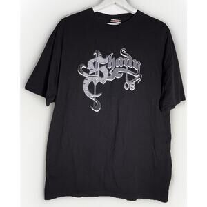 Vintage Y2K Shady 08 Ltd. Black Tshirt Size Large Black White 100% Cotton